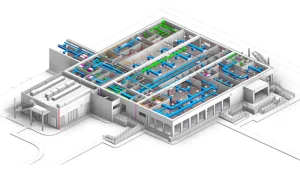 Illustration of HVAC System in Industrial Building